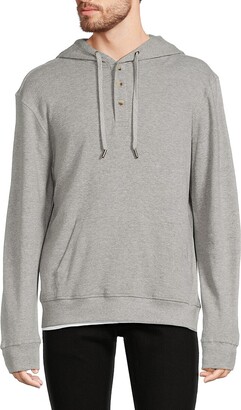 Button Mens Pullover Hoodie