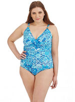 Thumbnail for your product : Lauren Ralph Lauren Plus Plus Size One Piece Moroccan Tile Swimsuit