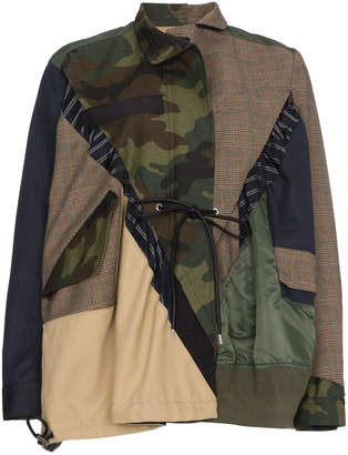 Sacai Patchwork jacket with pockets
