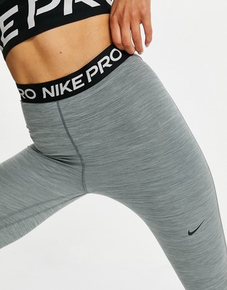 Nike Pro Training 365 high waisted 7/8 leggings in gray
