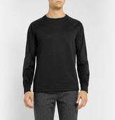 Thumbnail for your product : A.P.C. Cotton-Jersey and Faux Suede Sweatshirt