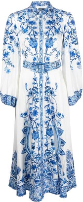 Polo Ralph Lauren Paisley-Print Belted Midi Dress
