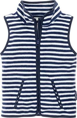 Playshoes Boy's Kids Sleeveless Full Zip Fleece Vest Maritime Striped Gilet,(Size:104)