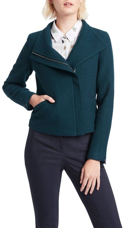 marcs lani felted wool jacket black