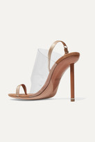 Thumbnail for your product : Alexander Wang Kaia Pvc And Suede Slingback Sandals - Neutral