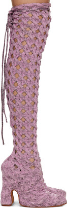 Isa Boulder SSENSE Exclusive Purple Fullcable Tall Boots