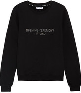 Thumbnail for your product : Opening Ceremony Embellished Cotton-jersey Sweatshirt - Black