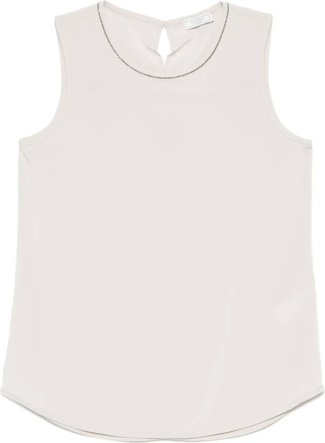 Peserico Embellished Sleeveless Top