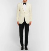Thumbnail for your product : Richard James Ivory Slim-Fit Grosgrain-Trimmed Wool Tuxedo Jacket