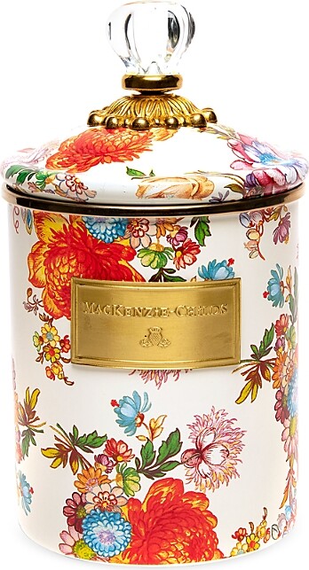 Mackenzie Childs Mackenzie-Childs Flower Market Medium Canister - White