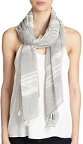 Thumbnail for your product : Armani Collezioni Woven Striped Cotton Shawl