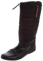 Thumbnail for your product : Prada Sport Round-Toe Mid-Calf Boots