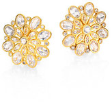 Thumbnail for your product : MIJA White Sapphire Button Snowflake Earrings