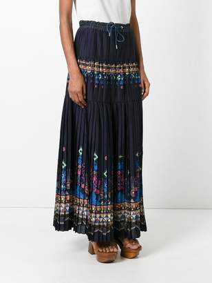 Sacai Tribal Lace printed maxi skirt