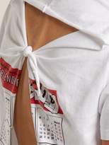 Thumbnail for your product : Vetements Open Back Crew Neck T Shirt - Womens - White Print