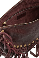 Thumbnail for your product : Valentino Rockee Hobo fringed textured-leather shoulder bag