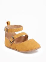 Thumbnail for your product : Old Navy Sueded Double-Strap Ballet Flats for Baby