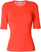 M Missoni - half sleeve scoop neck top - women - Polyester/Viscose - 42