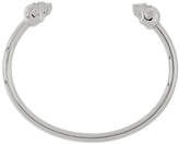 Thumbnail for your product : Alexander McQueen Silver Twin Thin Skull Bracelet