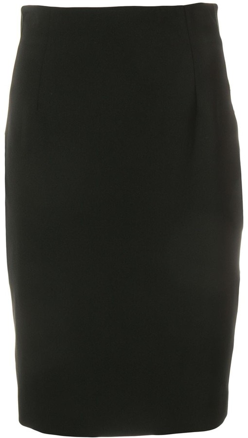 Side Logo Stripe Fitted Skirt