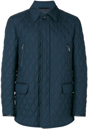 Brioni flap pockets quilted jacket