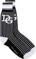 Thumbnail for your product : Dolce & Gabbana Striped Logo Socks