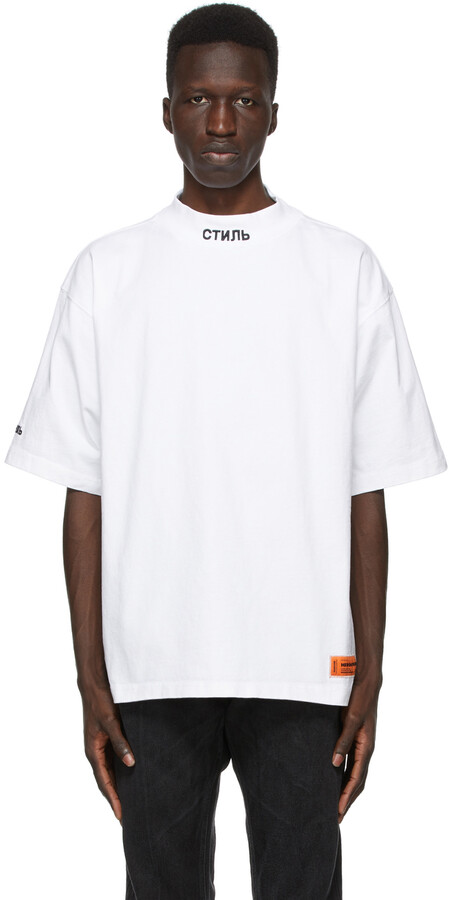Heron Preston White 'Style' Mock Neck T-Shirt - ShopStyle