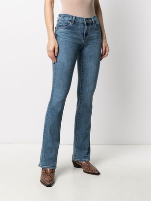 J Brand Mid-Rise Flared Jeans