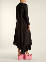 Thumbnail for your product : Balenciaga Draped Silk-crepe Slip Dress - Black