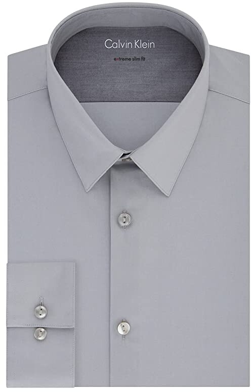 Calvin Klein Men's Dress Shirts Xtreme Slim Fit Thermal Stretch Solid -  ShopStyle