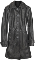 Thumbnail for your product : Forzieri Black Leather Trench Coat