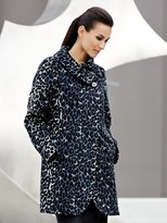 Thumbnail for your product : M&Co Leopard print wool blend coat