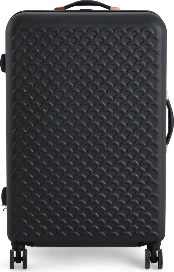 Dunelm Scalloped Black Suitcase Black ShopStyle Rolling Luggage