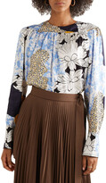 Thumbnail for your product : By Malene Birger Napoli Printed Satin Blouse