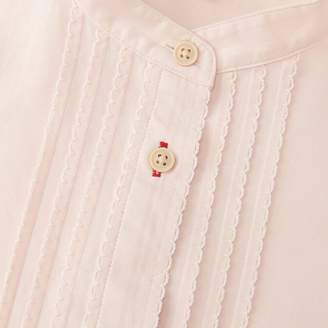 Uniqlo WOMEN IDLF Cotton Twill Pin Tuck Long Sleeve Shirt