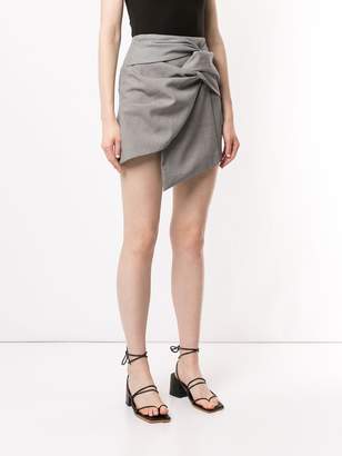Acler Houndstooth asymmetric mini skirt