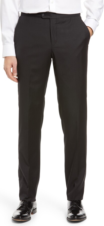 Hickey Freeman Wool Flat Front Tuxedo Pants ShopStyle
