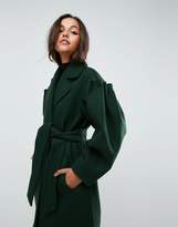 Thumbnail for your product : ASOS DESIGN Slim Coat with Statement Sleeve