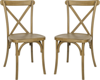 Lark Manor Statice Indoor And Outdoor Commercial Grade Wood Look Resin Cross Back Chair