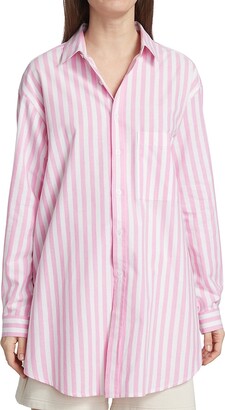 Fashion Shirts Long Shirts Alfie and Kickin Long Shirt pink-white striped pattern casual look 