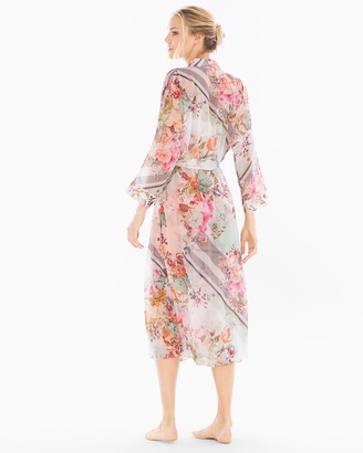 Soma Intimates Jules Chiffon Floral Print Long Robe