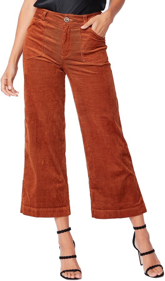 orange corduroy pants womens