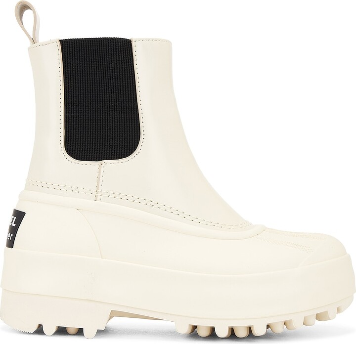 Sorel X Proenza Schouler Caribou Chelsea Boot in Cream