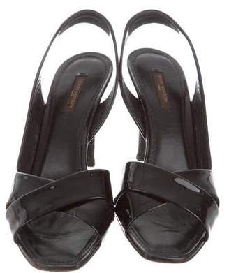 Louis Vuitton Patent Leather Slingback Sandals