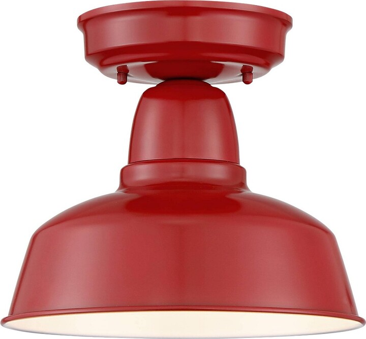 John Timberland Farmhouse Semi Flush Mount Outdoor Ceiling Light