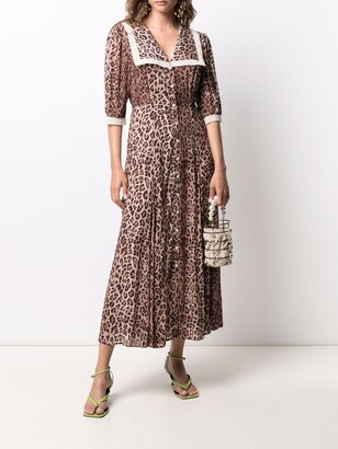 Rixo Ellen leopard print dress