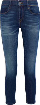 Iris & Ink Gabrielle Cropped Mid-rise Skinny Jeans