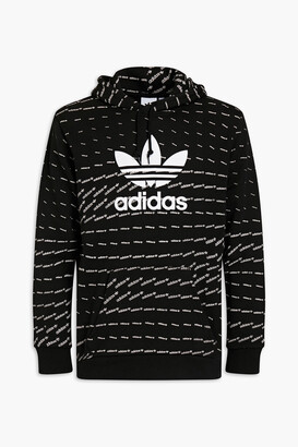 adidas Printed French cotton-terry hoodie