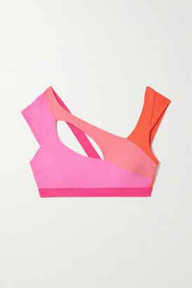 Agent Provocateur Izaro Cutout Color-block Bikini Top - Pink