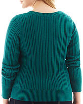 Thumbnail for your product : Arizona Cable Knit Sweater - Plus